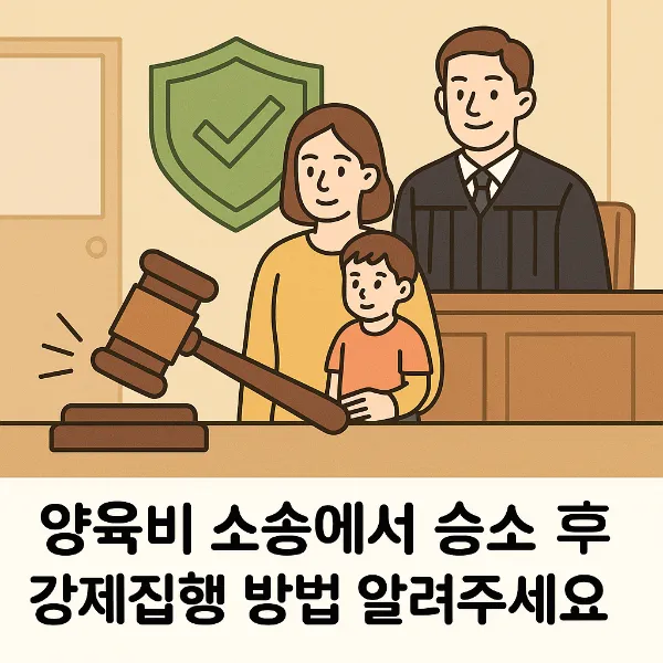 양육비미지급소송, 양육비 소송에서 승소 후 강제집행 방법 알려주세요